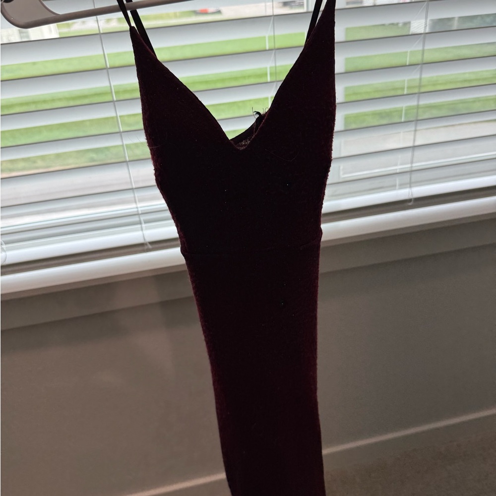 Dainty Hooligan Deep Burgundy Mini Dress